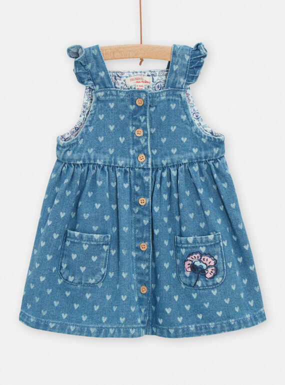 Robe en denim pour bébé fille TIDEROB1 / 24SG09J2ROBP274